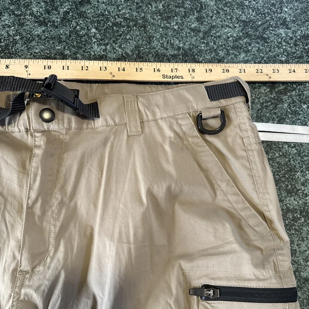 B.C. Clothing Co. Men's Tan Attached Belt Convertible Cargo‎ Pants Size 2XL/32